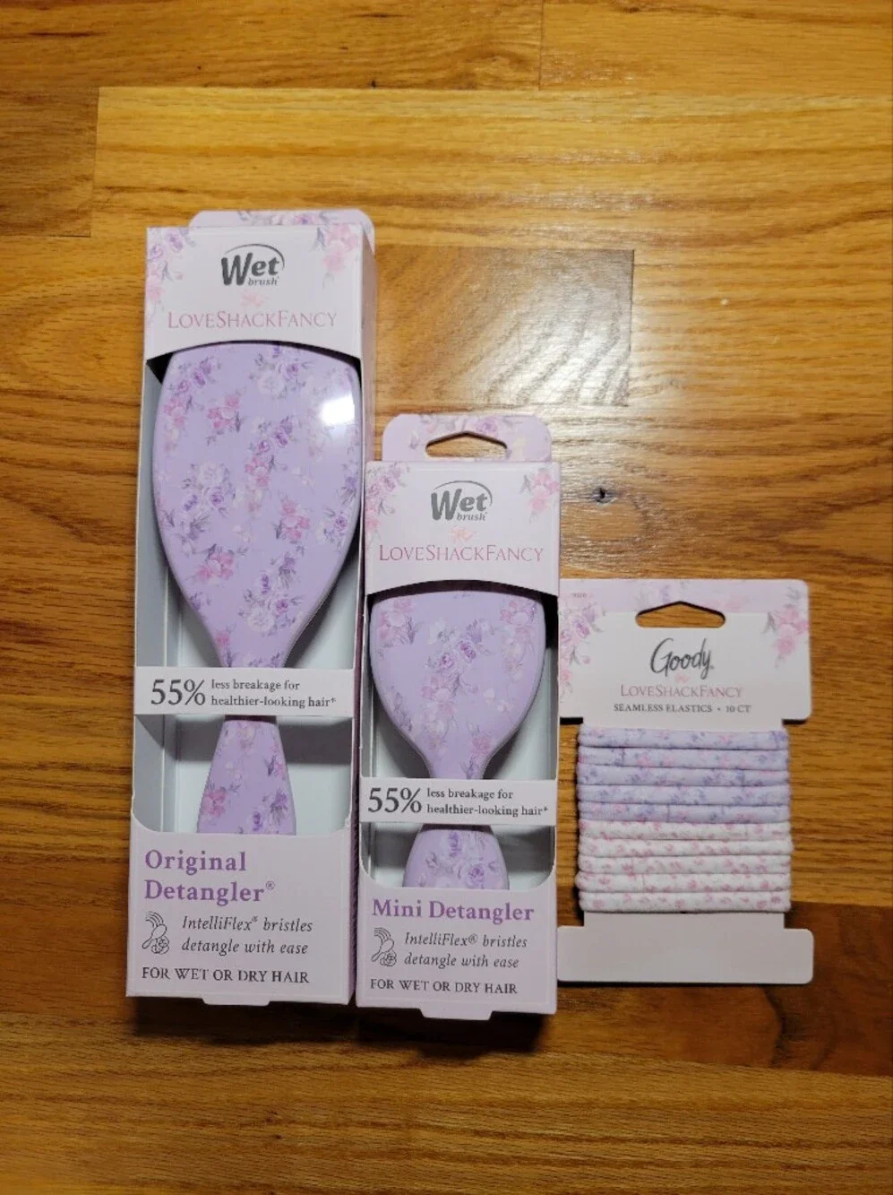 NWT LoveShackFancy x Wet Brush & Goody Limited Edition Floral Hair Set- Hibiscus